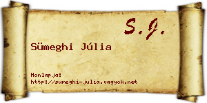 Sümeghi Júlia névjegykártya