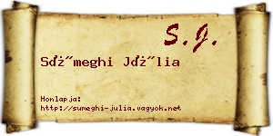 Sümeghi Júlia névjegykártya